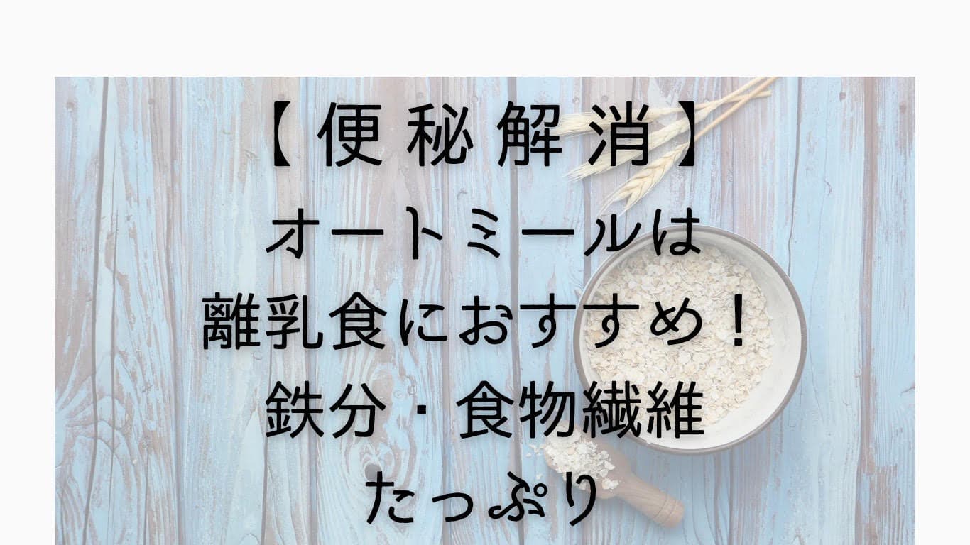 【便秘解消】オートミールは離乳食におすすめ！鉄分・食物繊維たっぷり